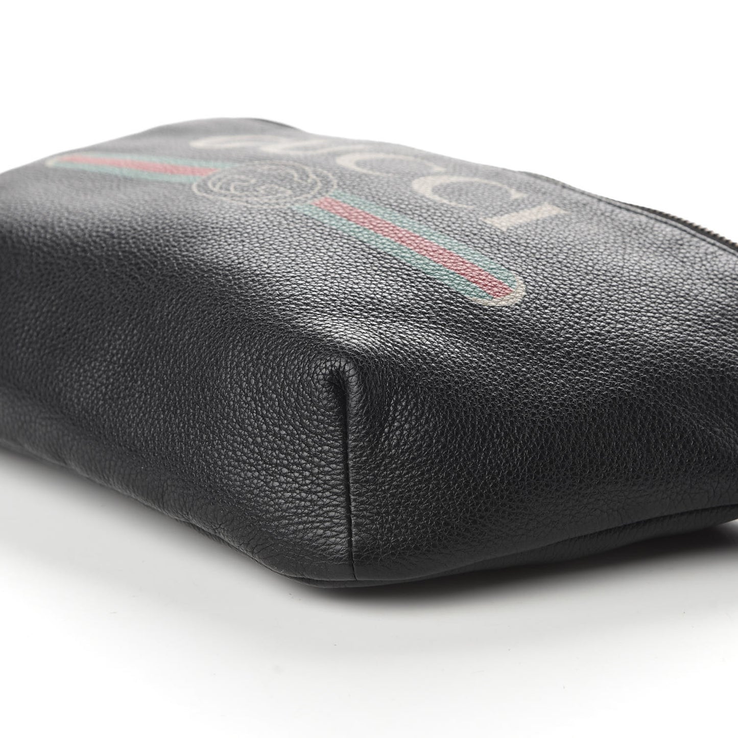 Grained Calfskin Logo Belt Bag Black