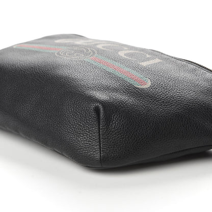 Gucci Grained Calfskin Logo Belt Bag Black 7 of 9