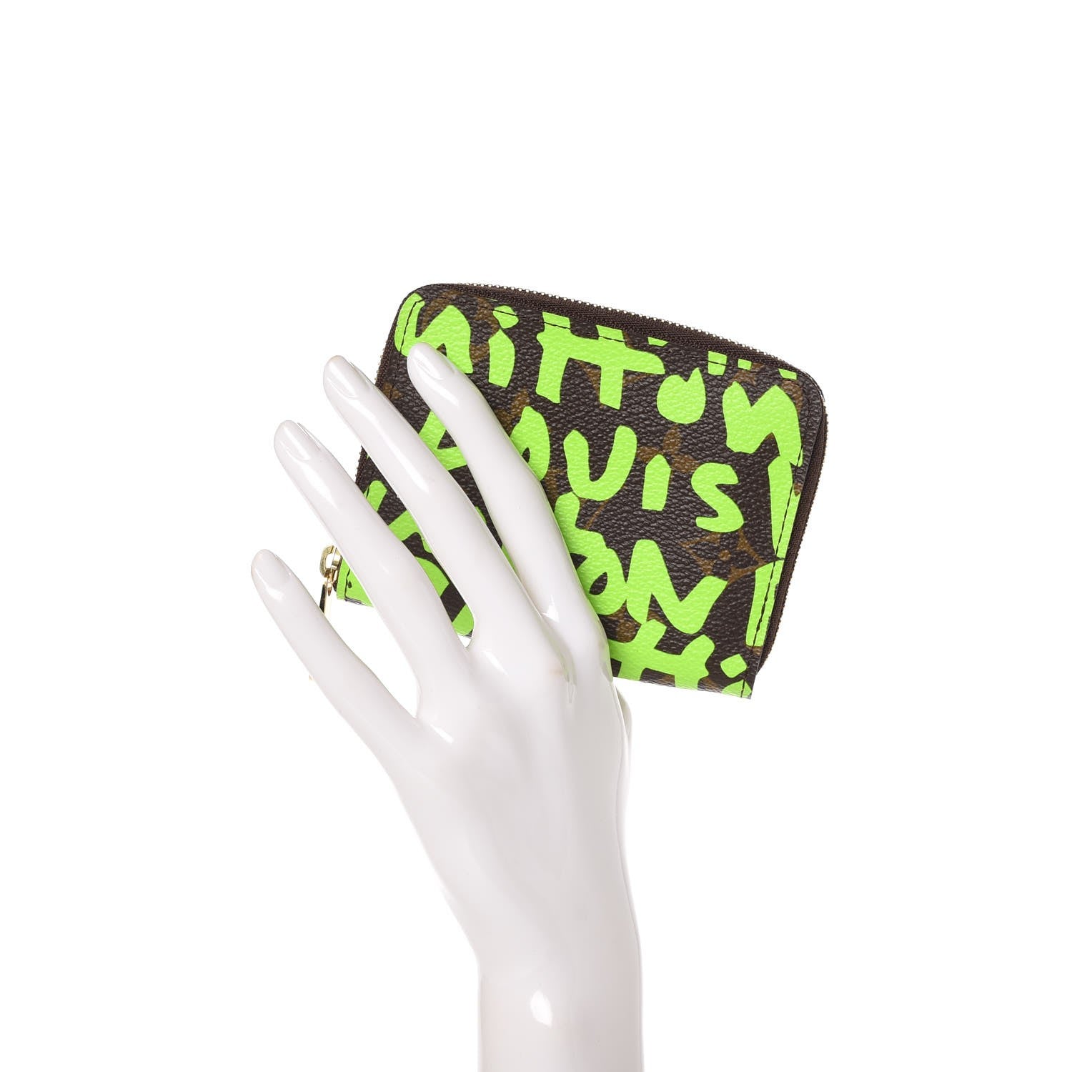 Louis Vuitton Monogram Graffiti Zippy Coin Purse Wallet Green 2 of 8