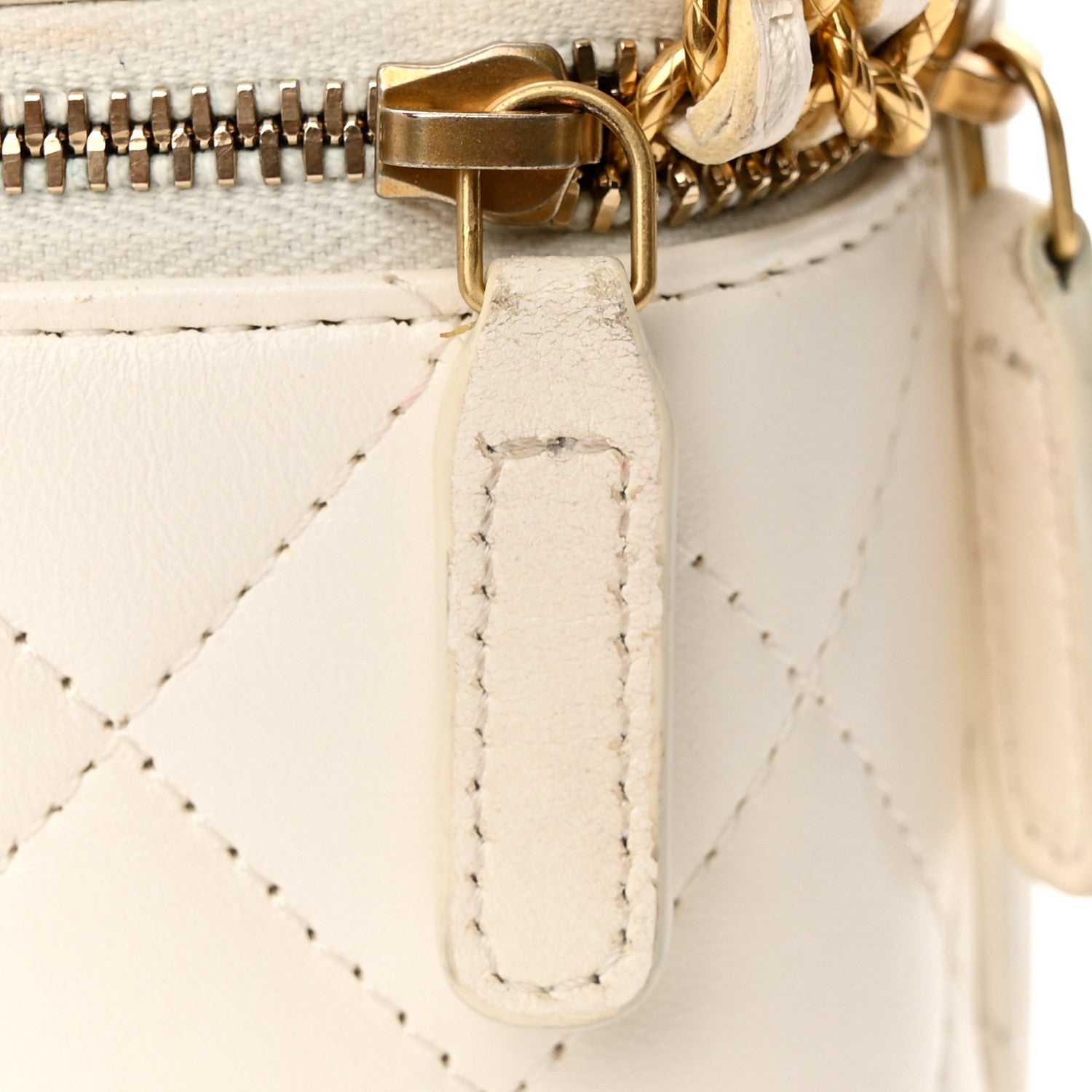 Chanel Lambskin Quilted Small CC Dynasty Vanity Case With Chain White 11 of 15