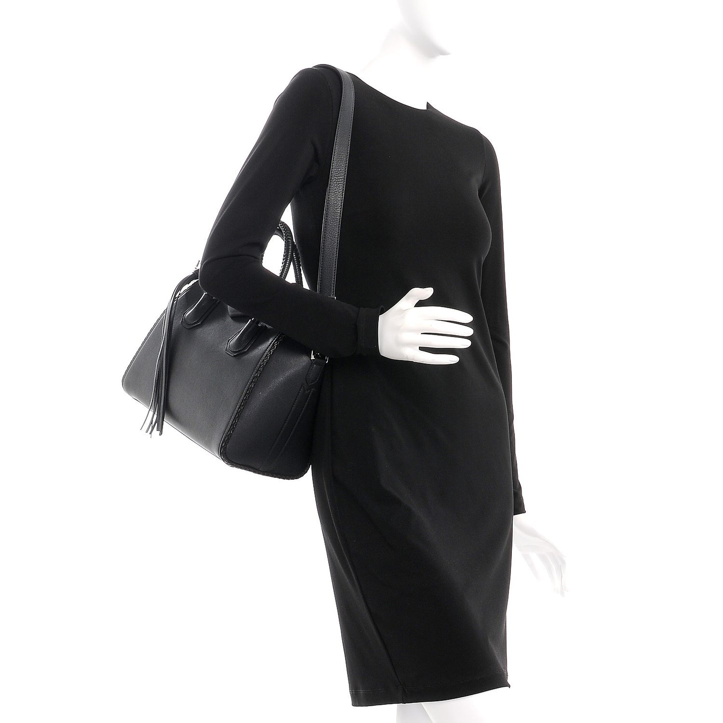 Calfskin Braid Small Antigona Black