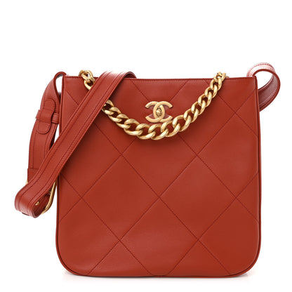 Chanel Calfskin Stitched Easy Mood Hobo Brown 1 of 10