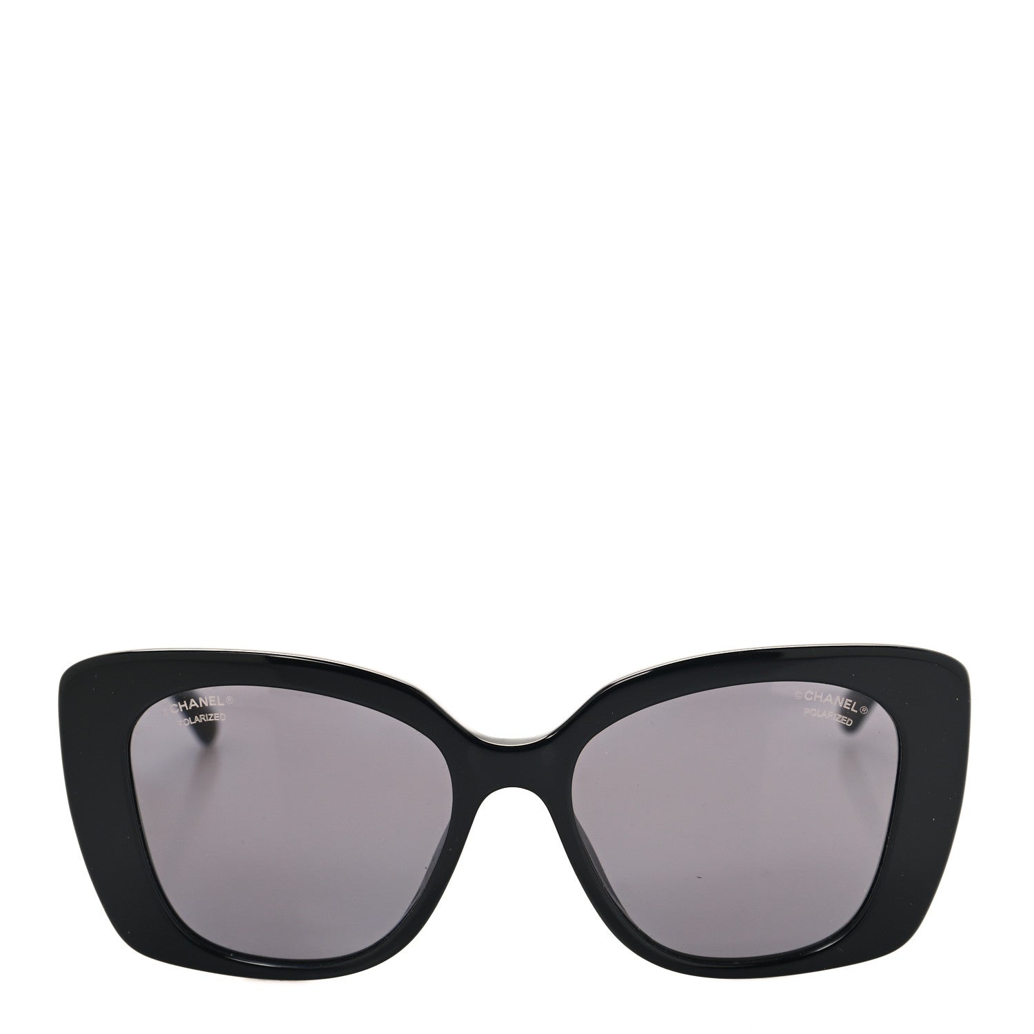 Chanel Acetate Strass Polarized Square Sunglasses 5422-B Black 2 of 7