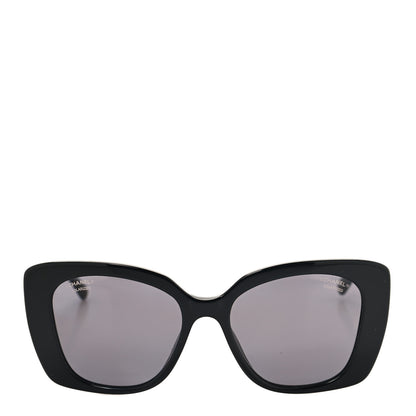 Chanel Acetate Strass Polarized Square Sunglasses 5422-B Black 2 of 7