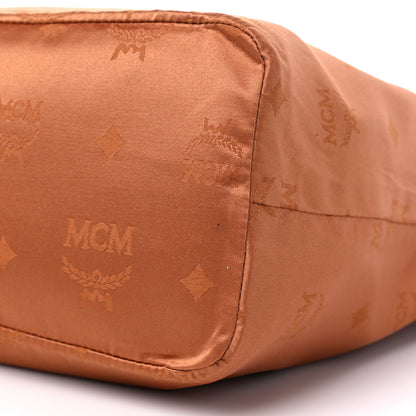 MCM Metallic Visetos Medium Shopper Tote Gold 14 of 14