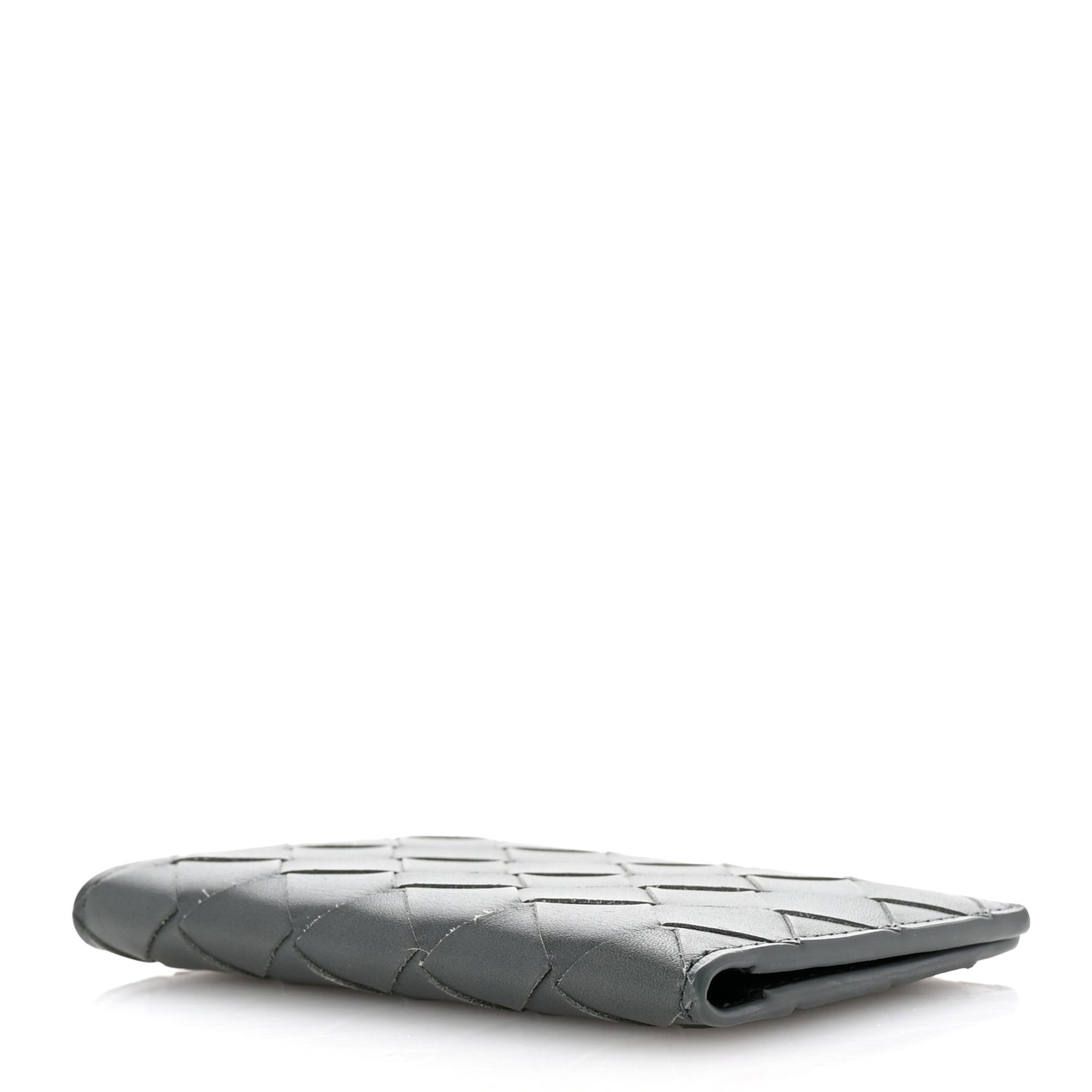 Nappa Maxi Intrecciato Bi-Fold Card Holder Thunder