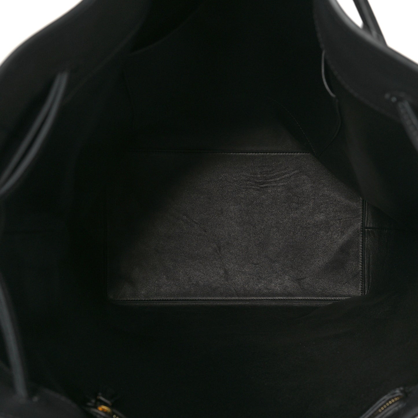 Saddle Calfskin Belvedere Bucket Bag Black
