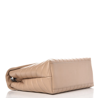 Saint Laurent Calfskin Y Quilted Monogram Medium Loulou Chain Satchel Nude Powder 4 of 7