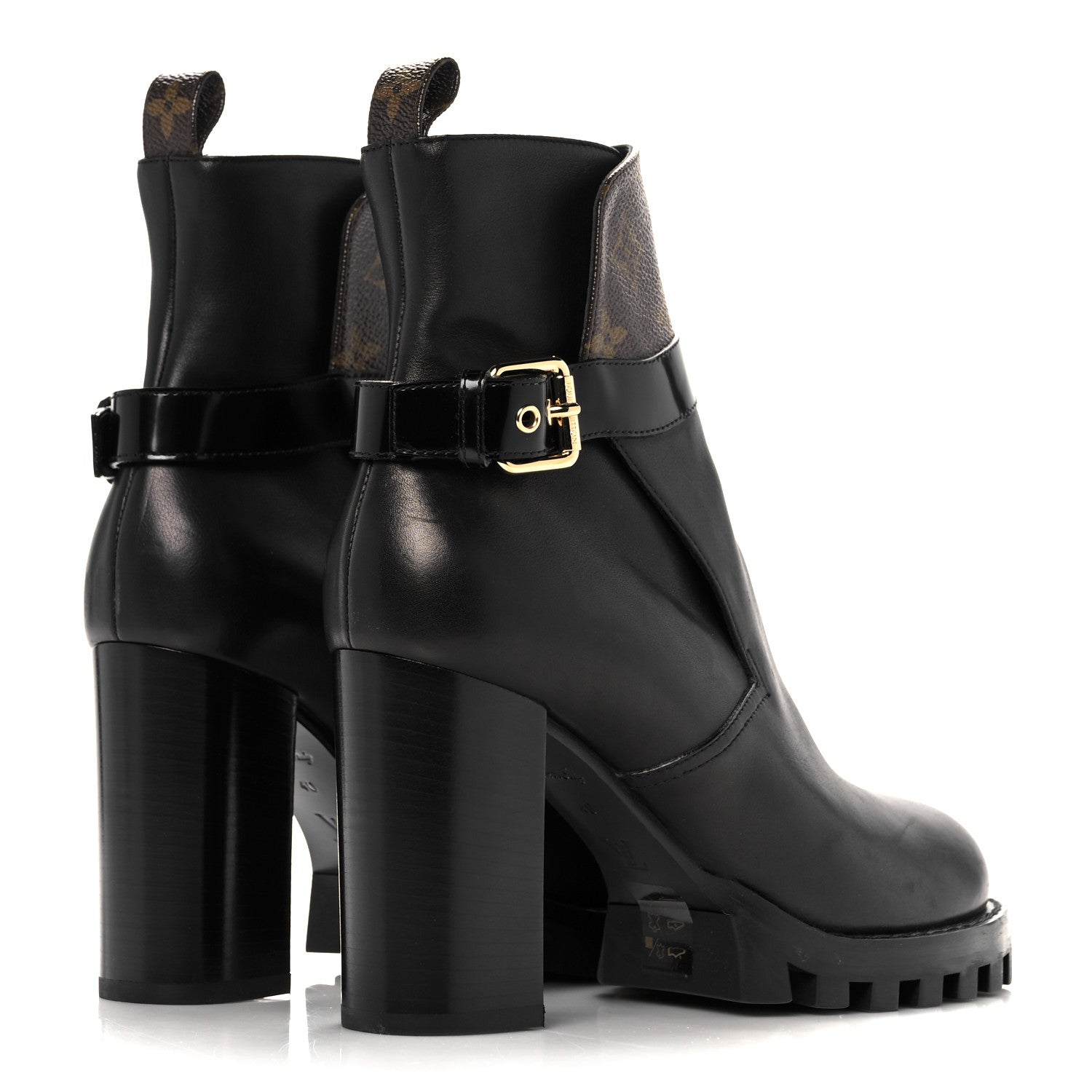 Louis Vuitton Calfskin Monogram Star Trail Ankle Boots 40 Black 4 of 12