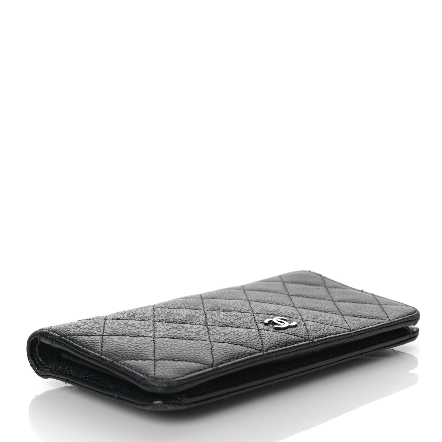 Caviar Quilted Yen Wallet Black