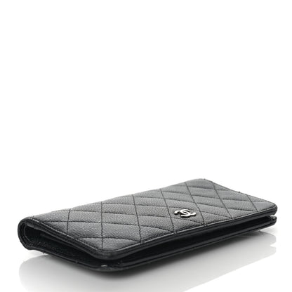 Chanel Caviar Quilted Yen Wallet Black 4 of 10