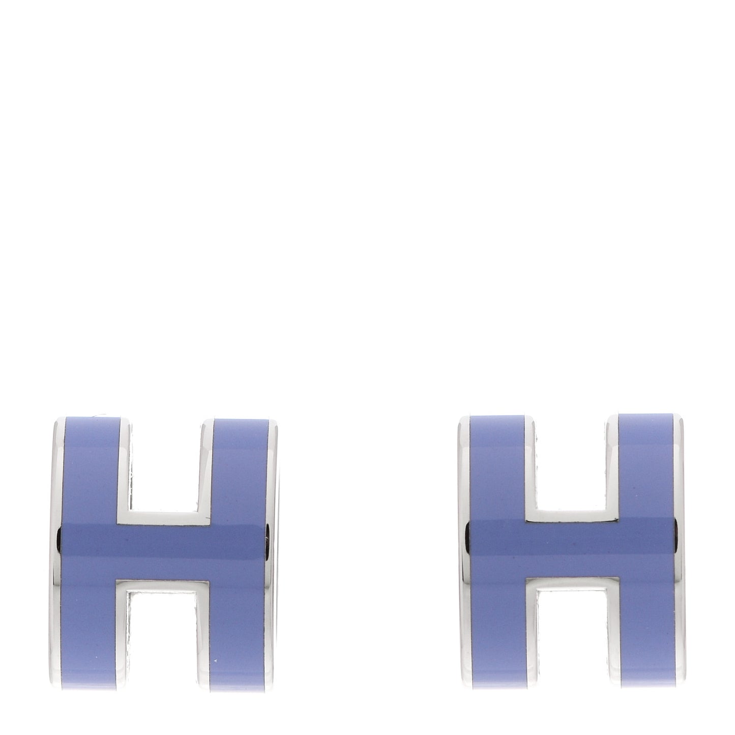Palladium Lacquered Mini Pop H Earrings Lilac