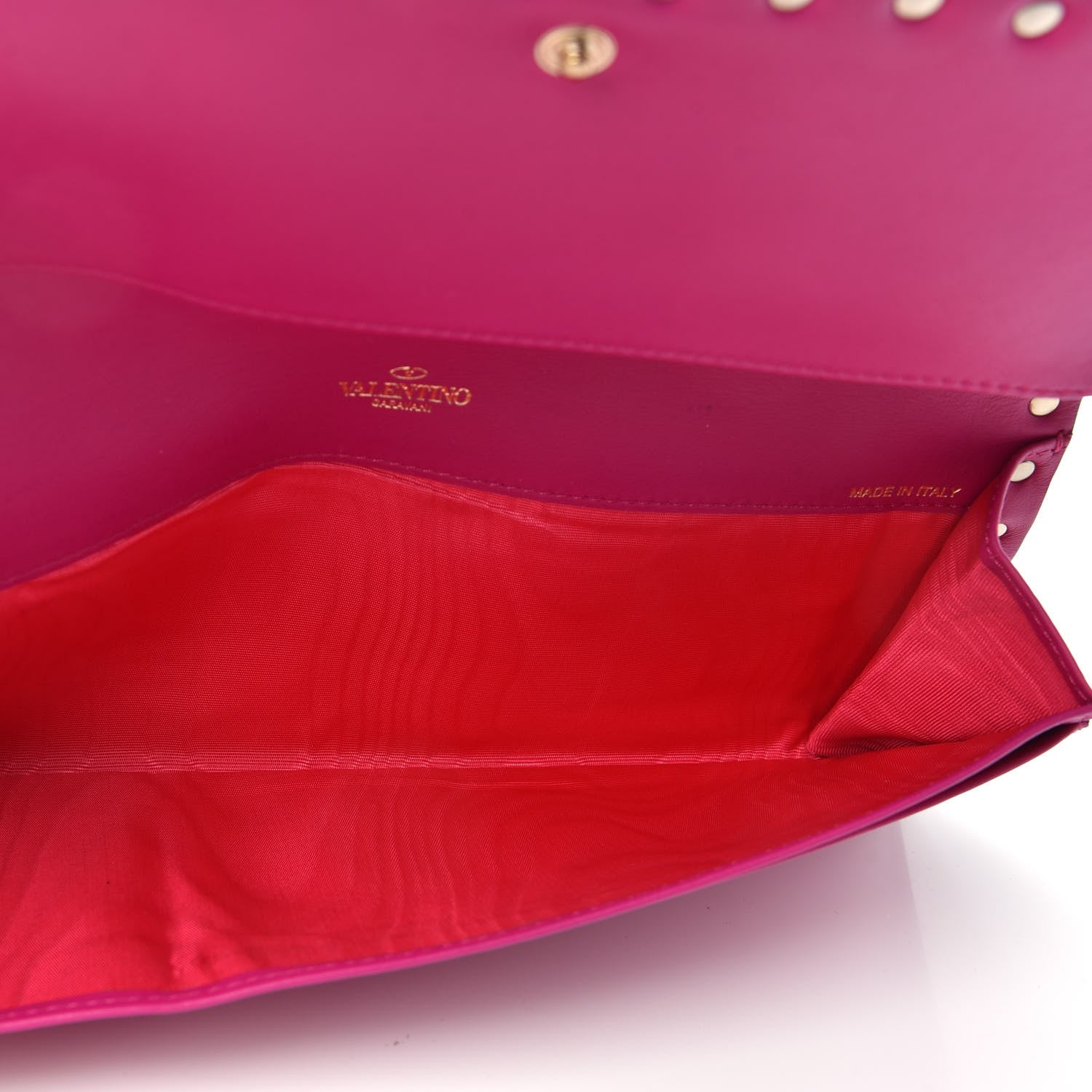 Valentino Garavani Nappa Rockstud Clutch Fuxia 6 of 9