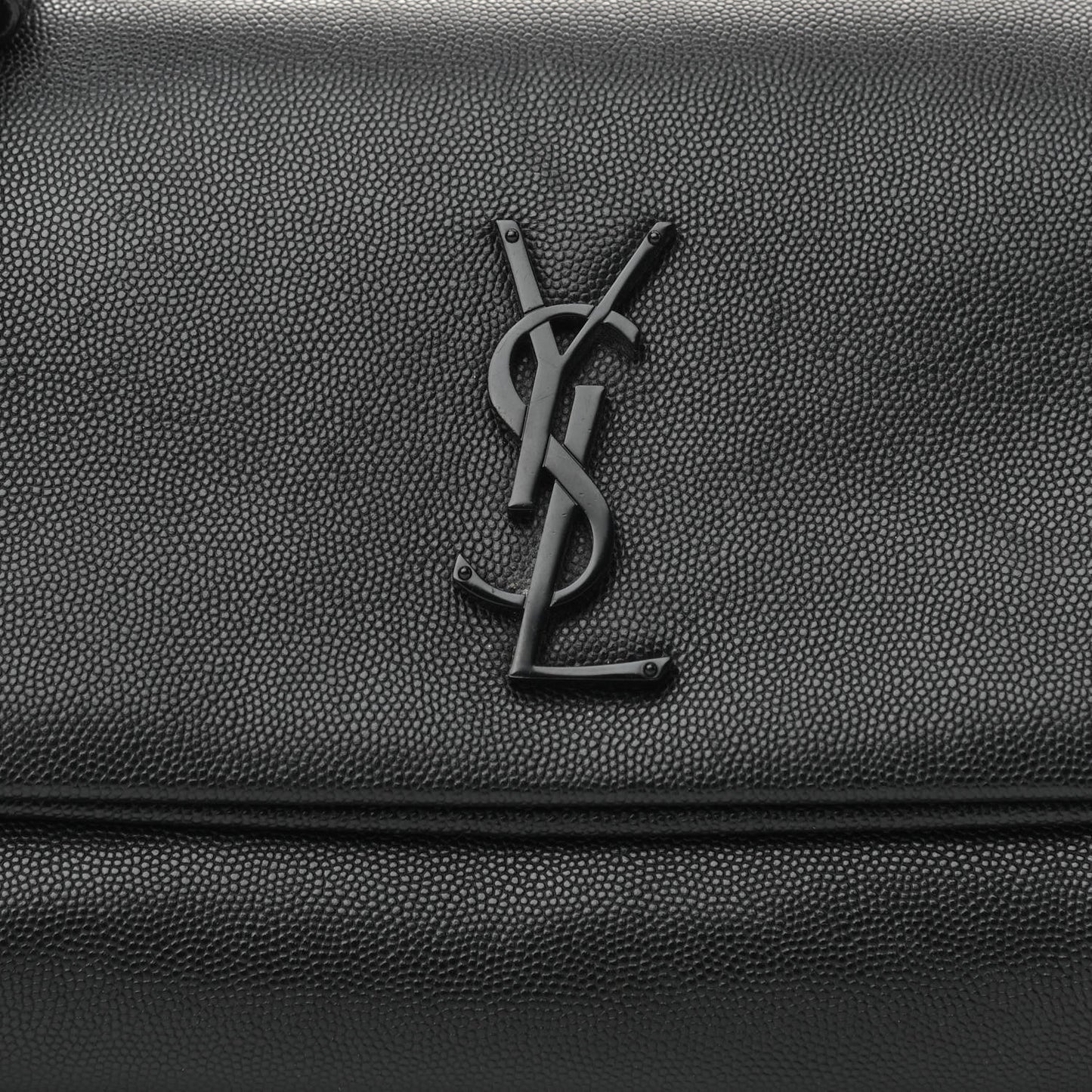 Grain De Poudre Medium West Hollywood Monogram Fold-Over Black