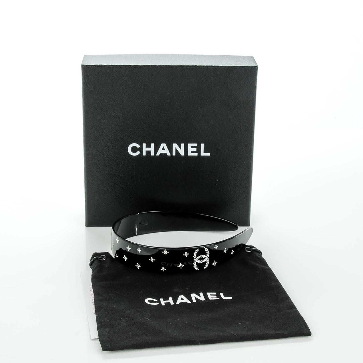 Plastic Crystal CC Headband Black
