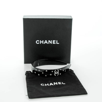 Chanel Plastic Crystal CC Headband Black 6 of 6