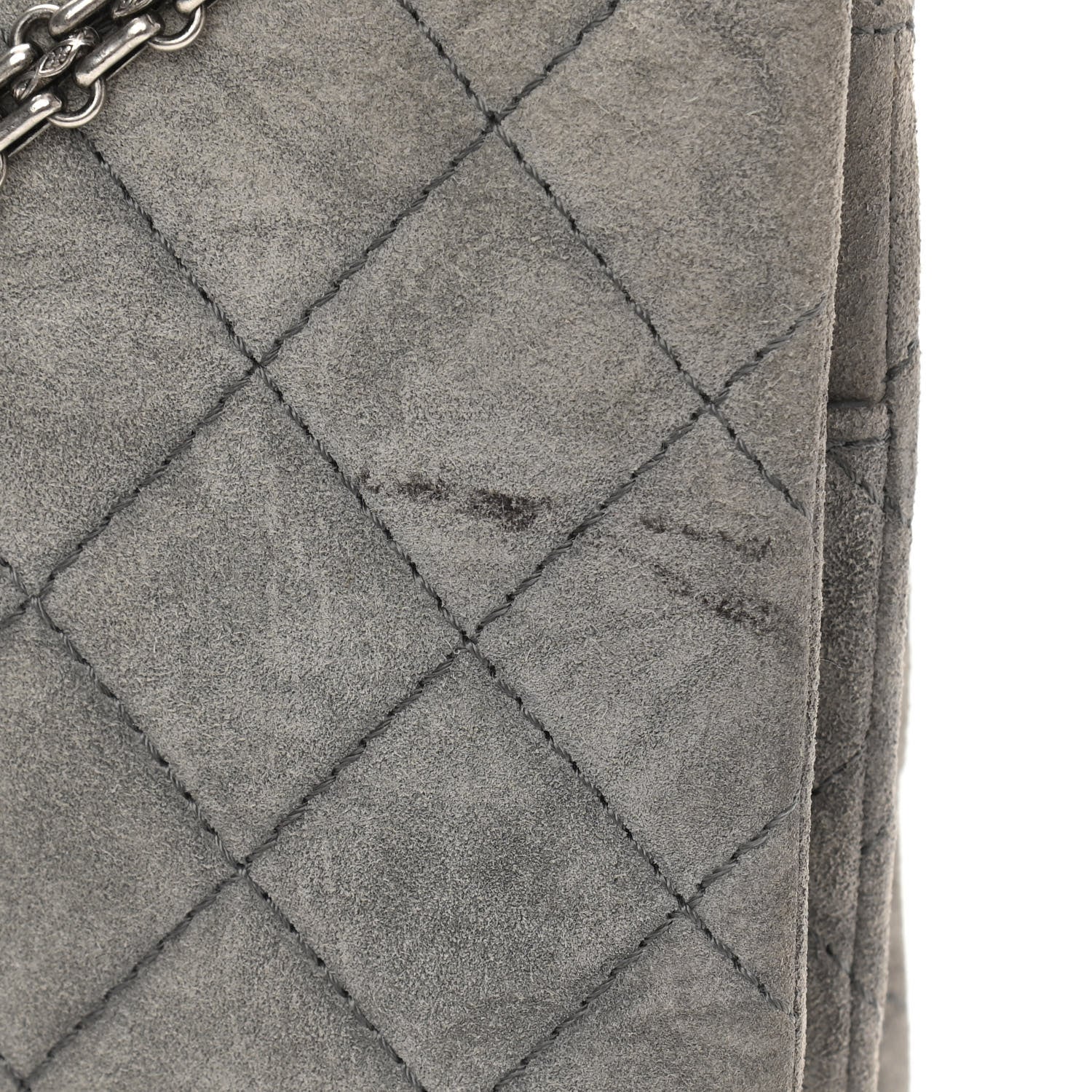 Chanel Suede Calfskin 2.55 Reissue 227 Flap Grey 11 of 13