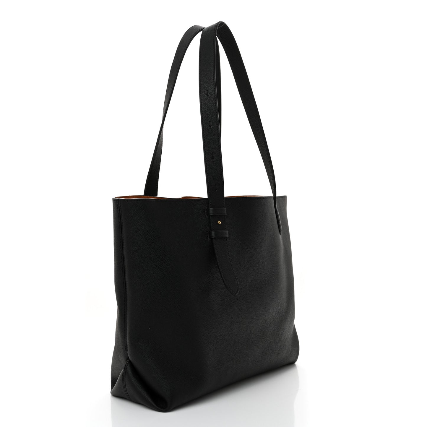 Grained Calfskin Low Key Cabas MM Black