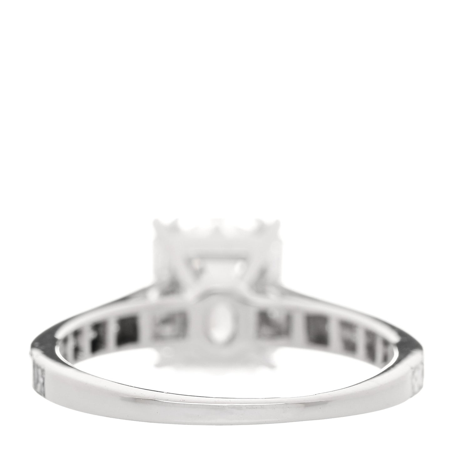 18K White Gold Diamond 2.38ct Emerald Cut Diane Engagement Ring 52 6