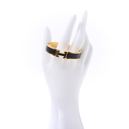 Hermes Enamel Narrow Clic Clac H Bracelet PM Black 2 of 5