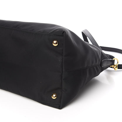 Prada Tessuto Nylon Saffiano Tote Black 9 of 11