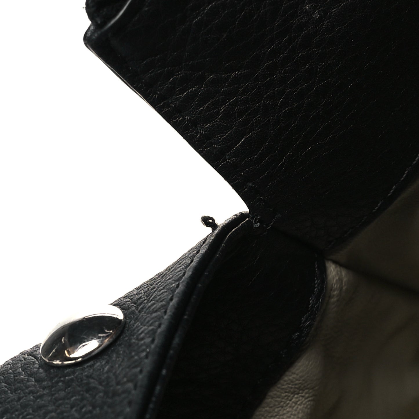 Pebbled Sport Calfskin Studded Elena Black