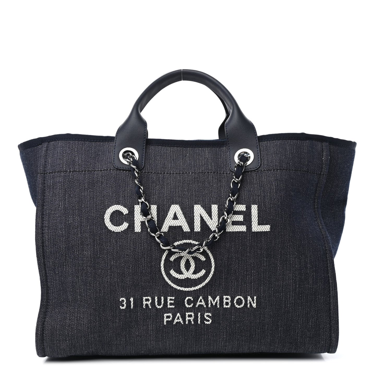 Denim Medium Deauville Tote Dark Blue