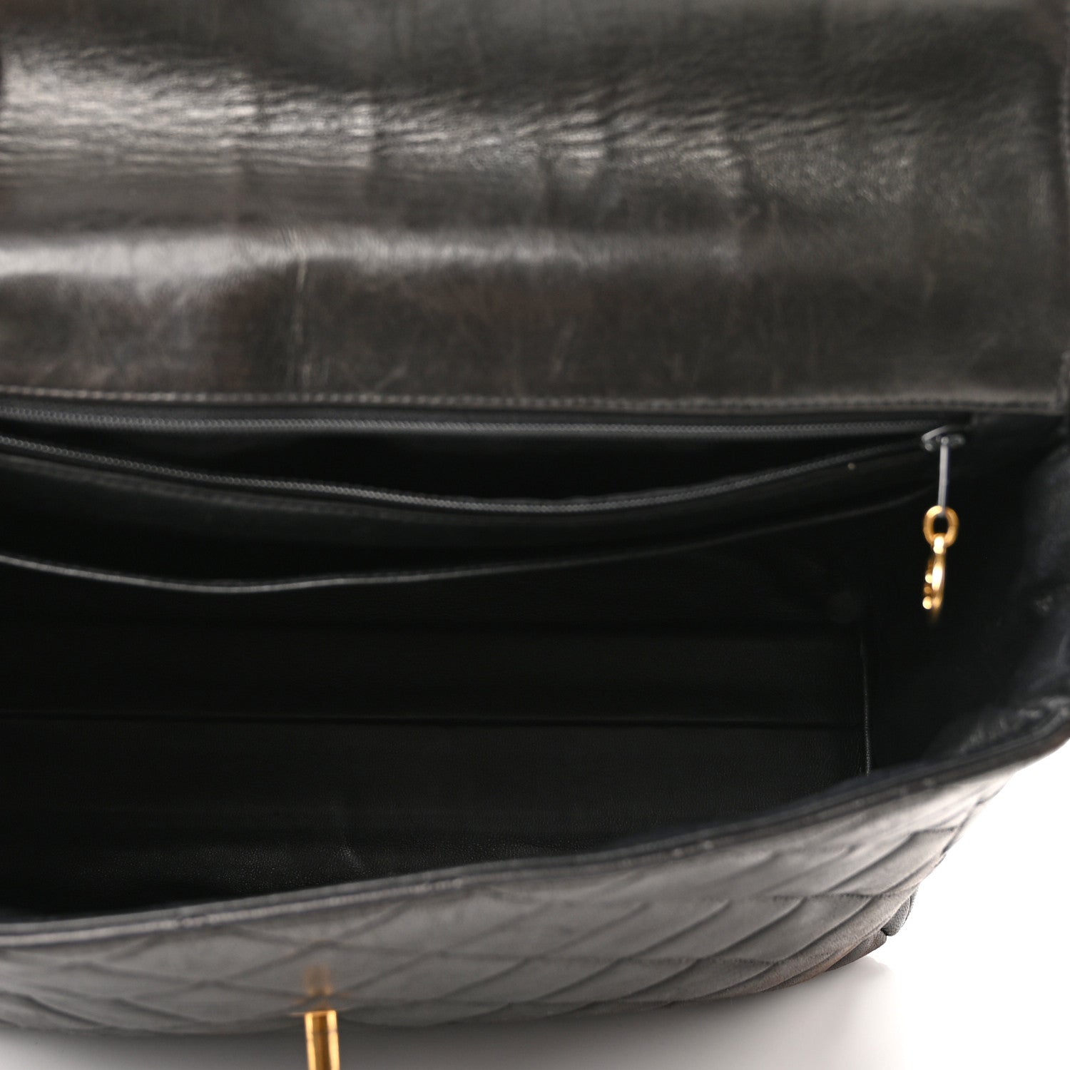 Chanel Lambskin Quilted CC Flap Shoulder Bag Black 5 of 10