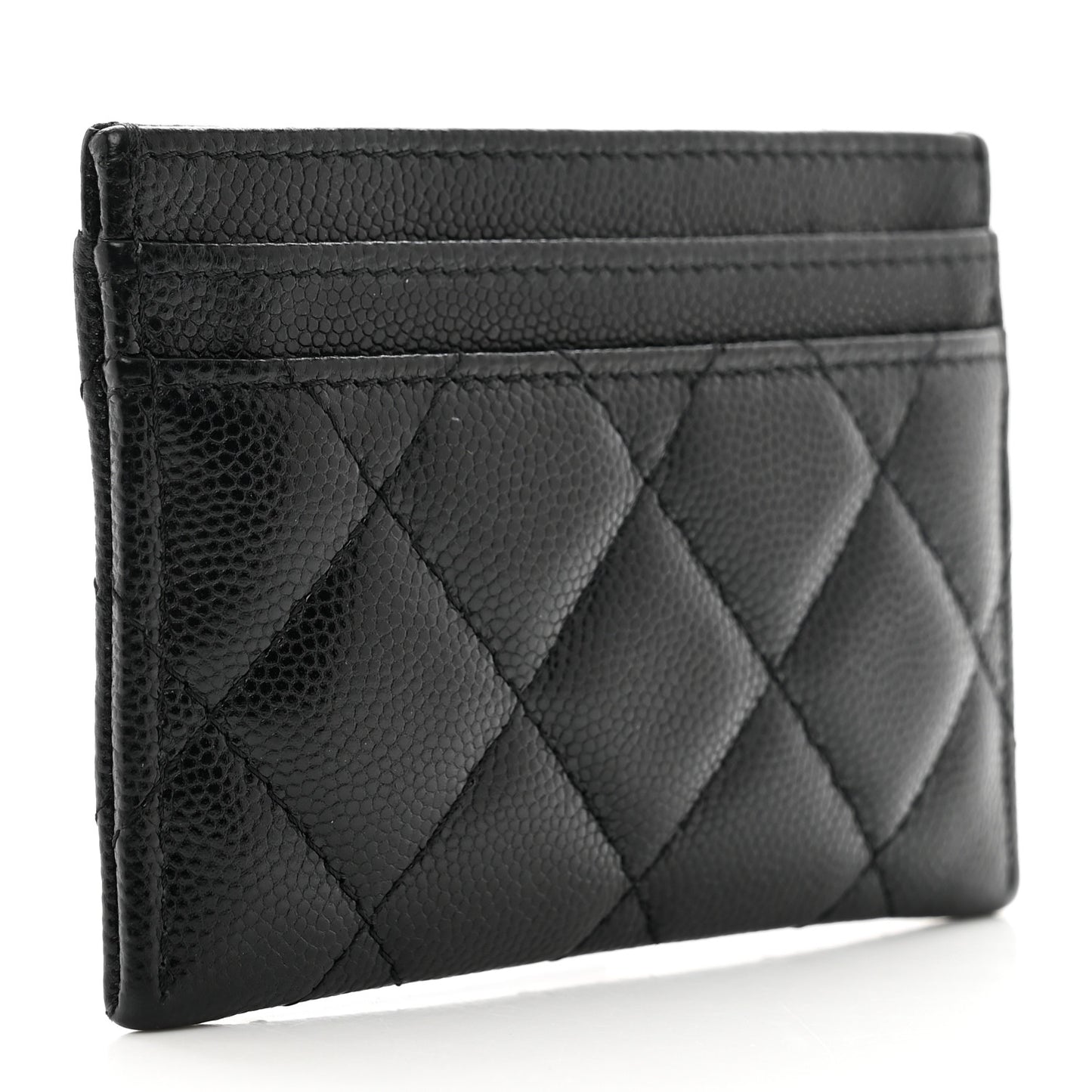 Caviar Quilted My Everything Card Holder Black