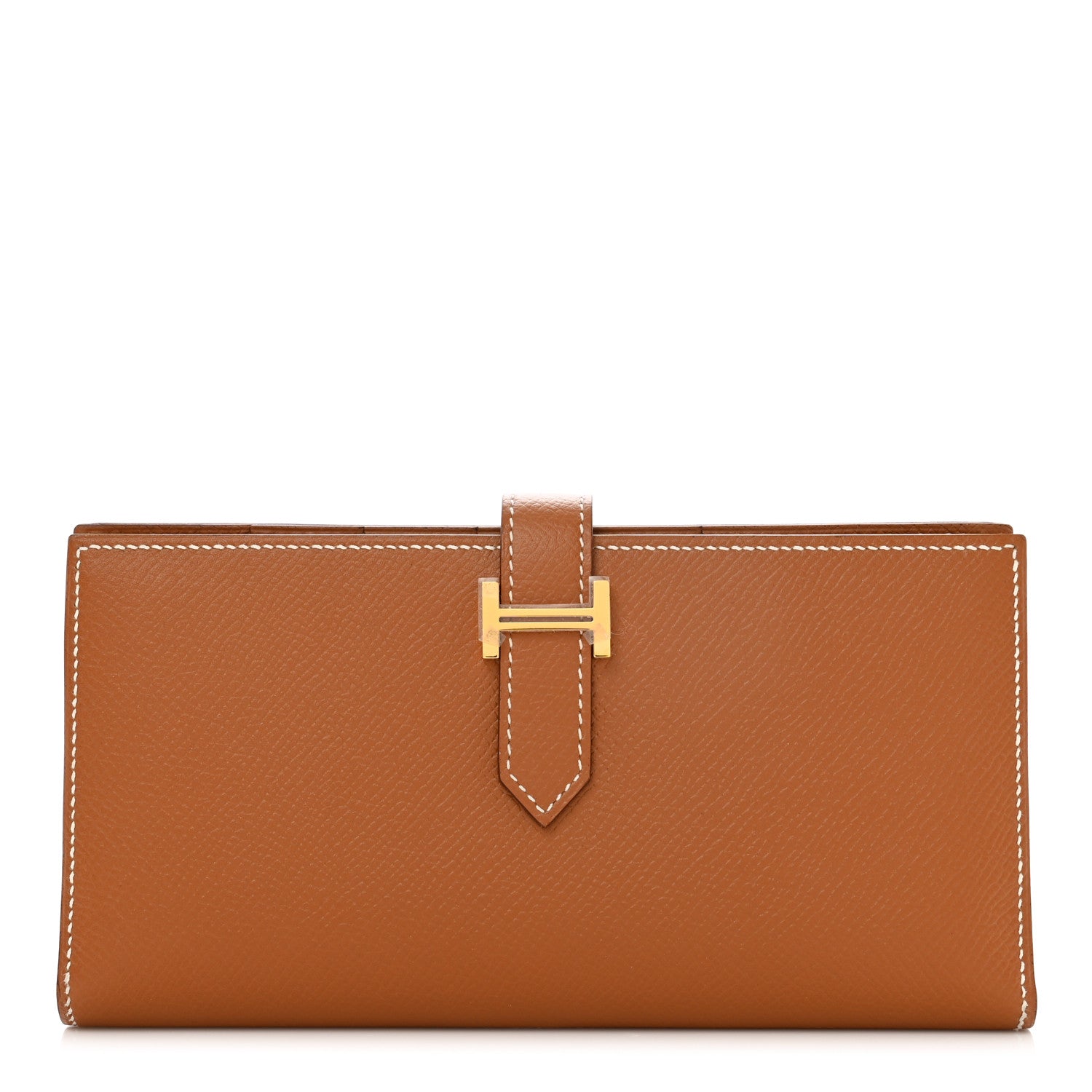 Hermes Epsom Bearn Gusset Wallet Gold 1 of 9