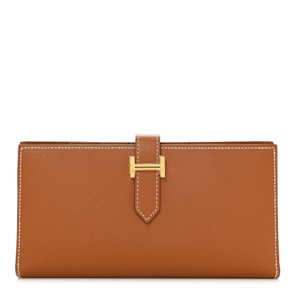 Hermes Epsom Bearn Gusset Wallet Gold 1 of 9