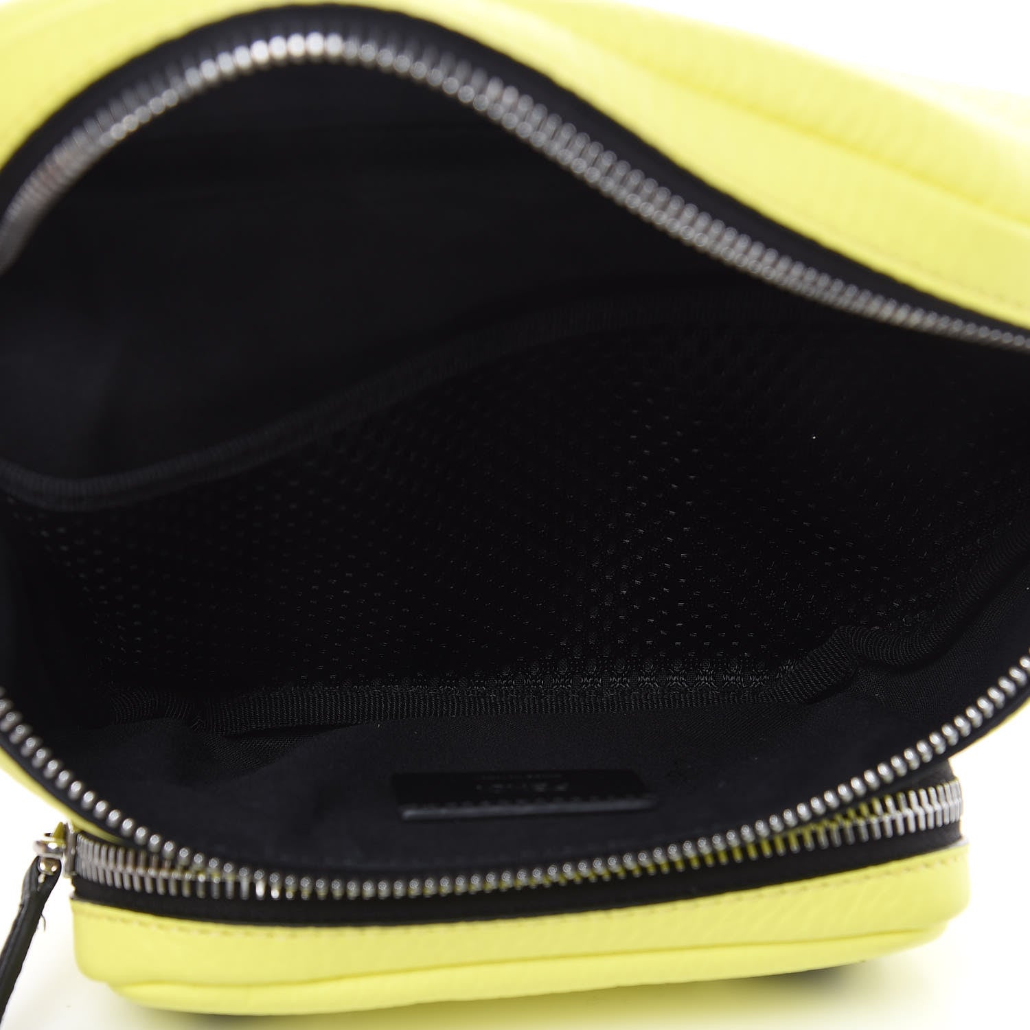 Fendi Cuoio Romano Fluo Metal Bug Eyes Pocket Belt Bag Giallo Fluo Black 5 of 7