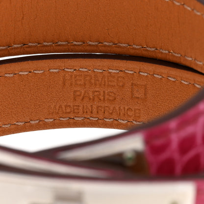 Hermes Shiny Alligator Kelly Double Tour Bracelet S Fuchsia 4 of 5