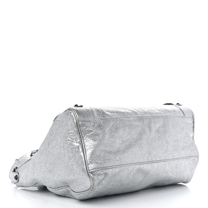 Balenciaga Metallic Agneau Classic Hardware Velo Gris Aluminum 4 of 15