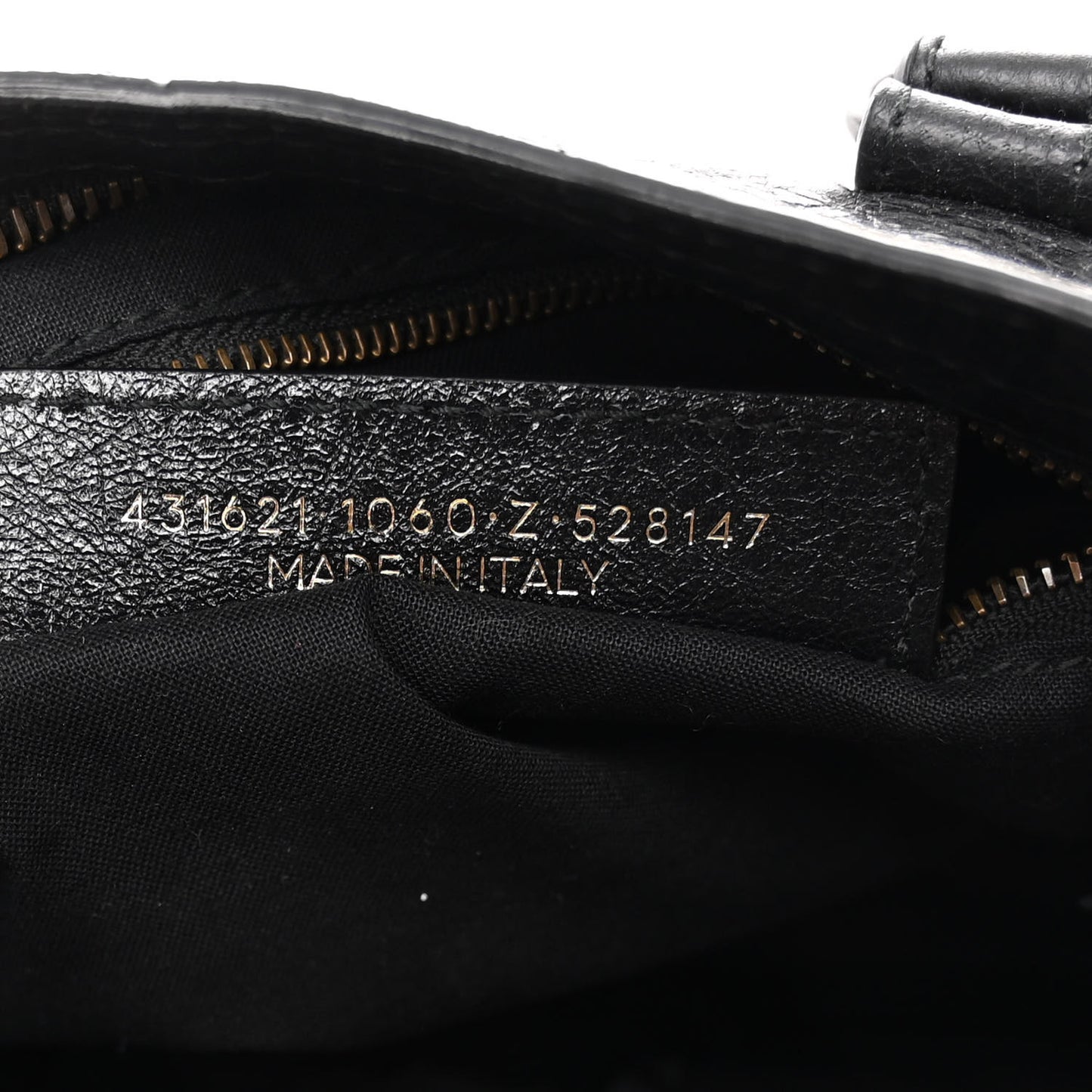 Agneau Classic Hardware S City Logo Strap Black White