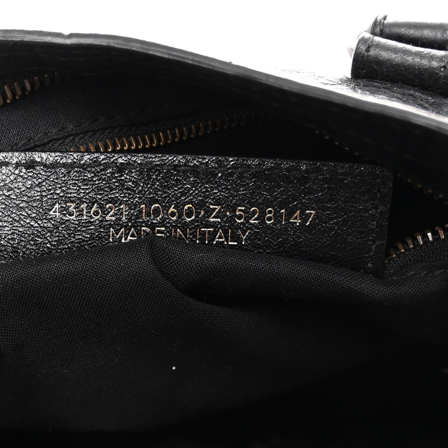 Balenciaga Agneau Classic Hardware S City Logo Strap Black White 7 of 10