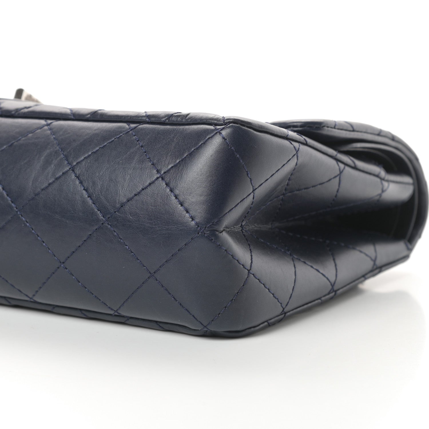 Chanel Aged Calfskin Quilted 2.55 Reissue 227 Flap Navy Blue 10 of 16