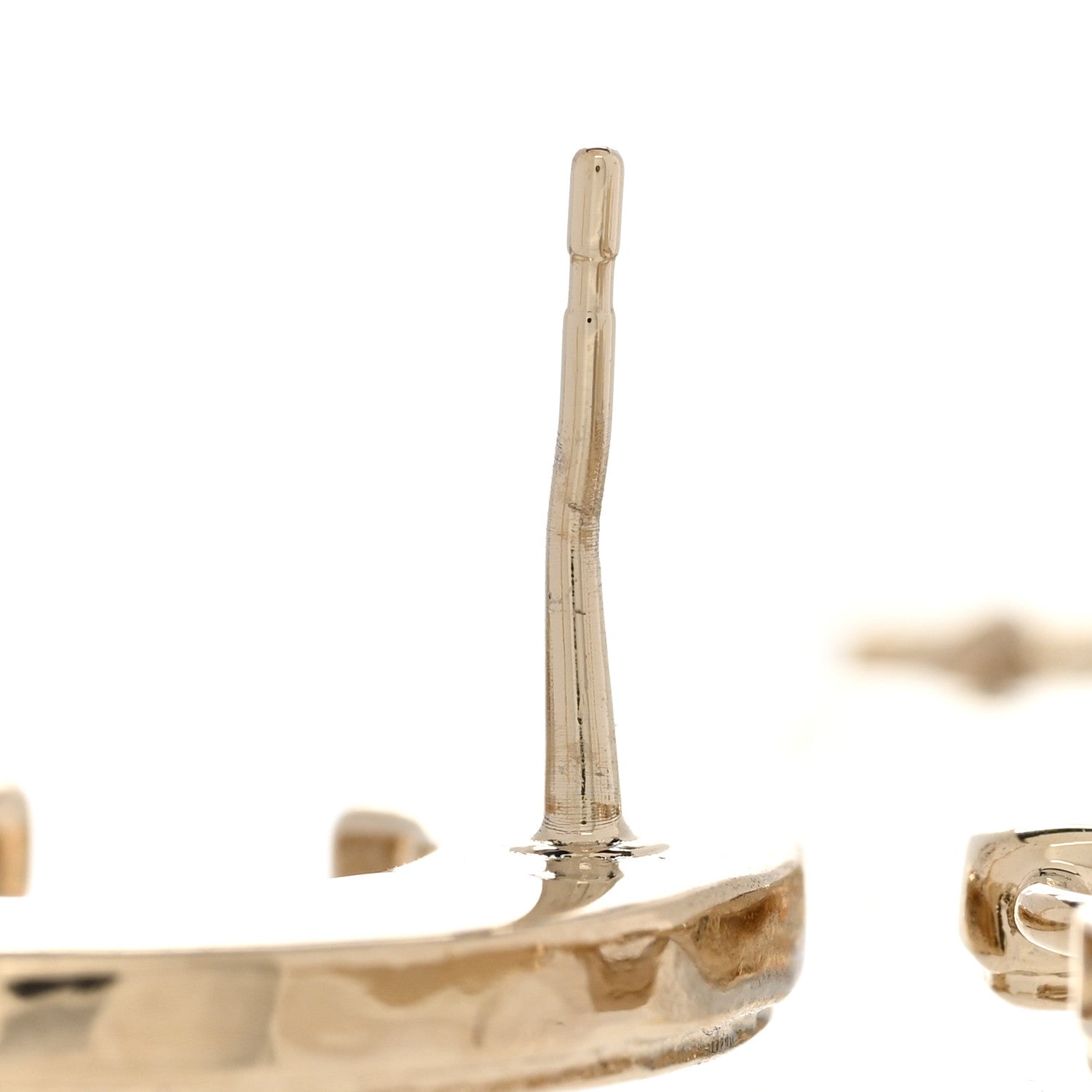 Chanel Metal Enamel Cha-Nel Logo Drop Earrings Black White 5 of 5