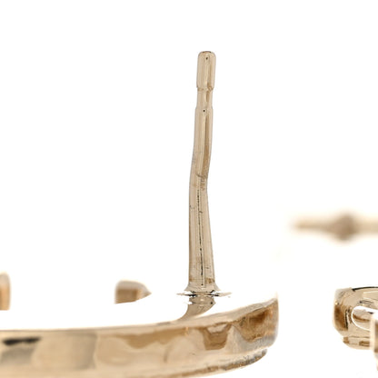 Chanel Metal Enamel Cha-Nel Logo Drop Earrings Black White 5 of 5