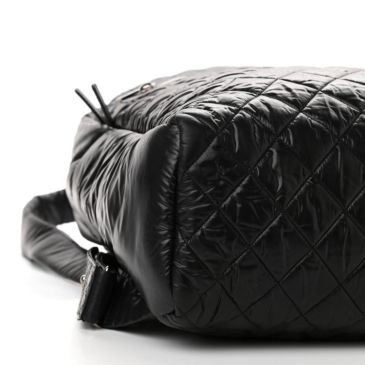 Nylon Quilted XL Coco Cocoon Backpack Black