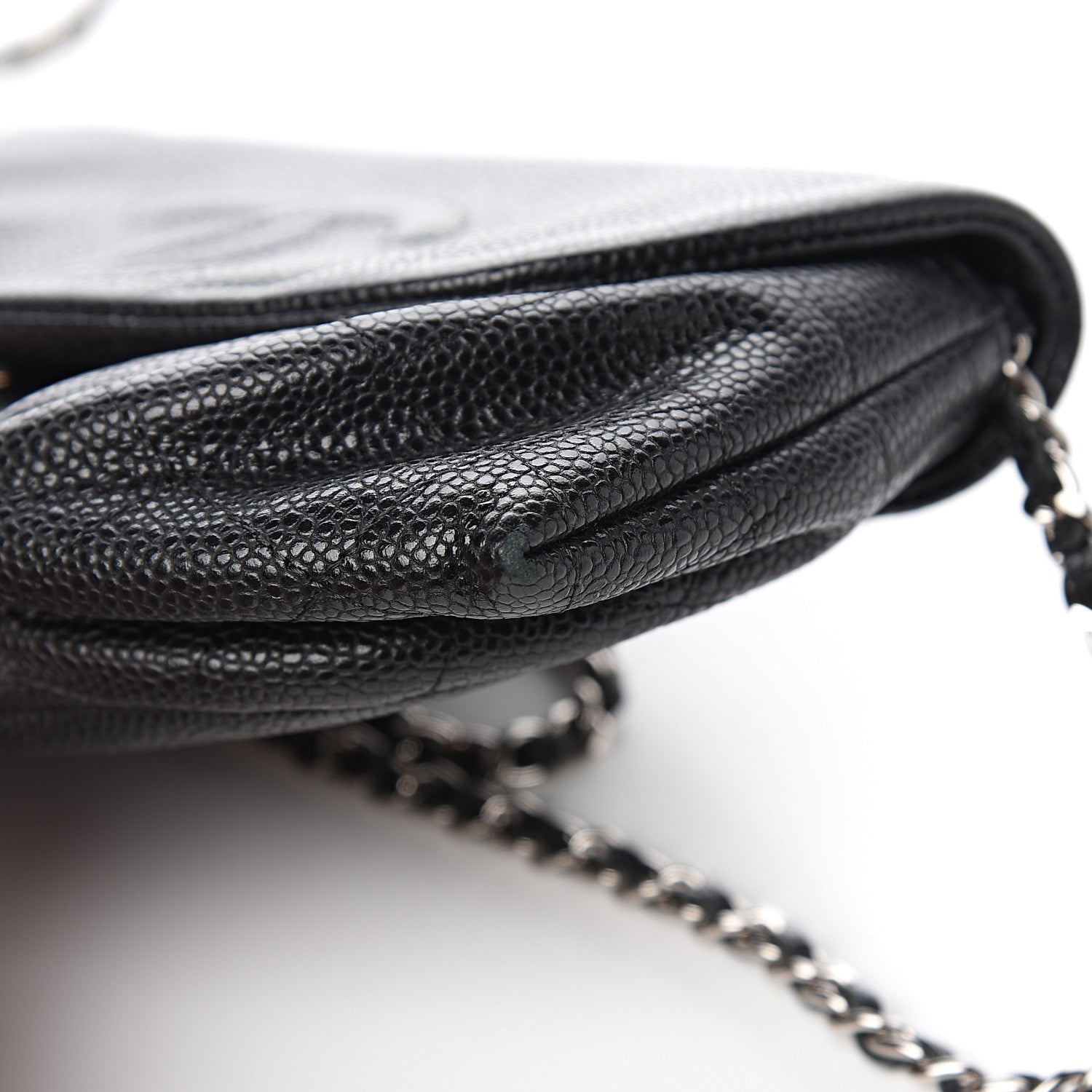 Chanel Caviar Half Moon Wallet On Chain WOC Black 9 of 10