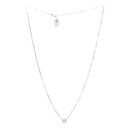Cartier 18K White Gold Diamond LM D'Amour Pendant Necklace 3 of 5