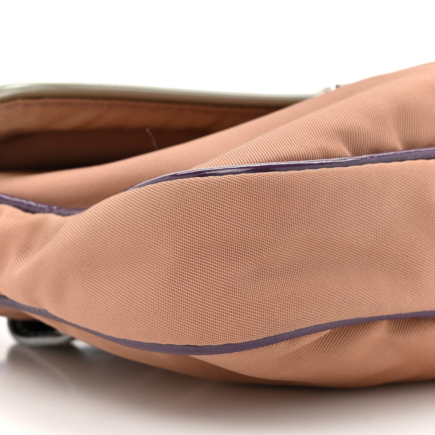 Prada Nylon Vernice Belt Bag Purple Beige Black 9 of 12