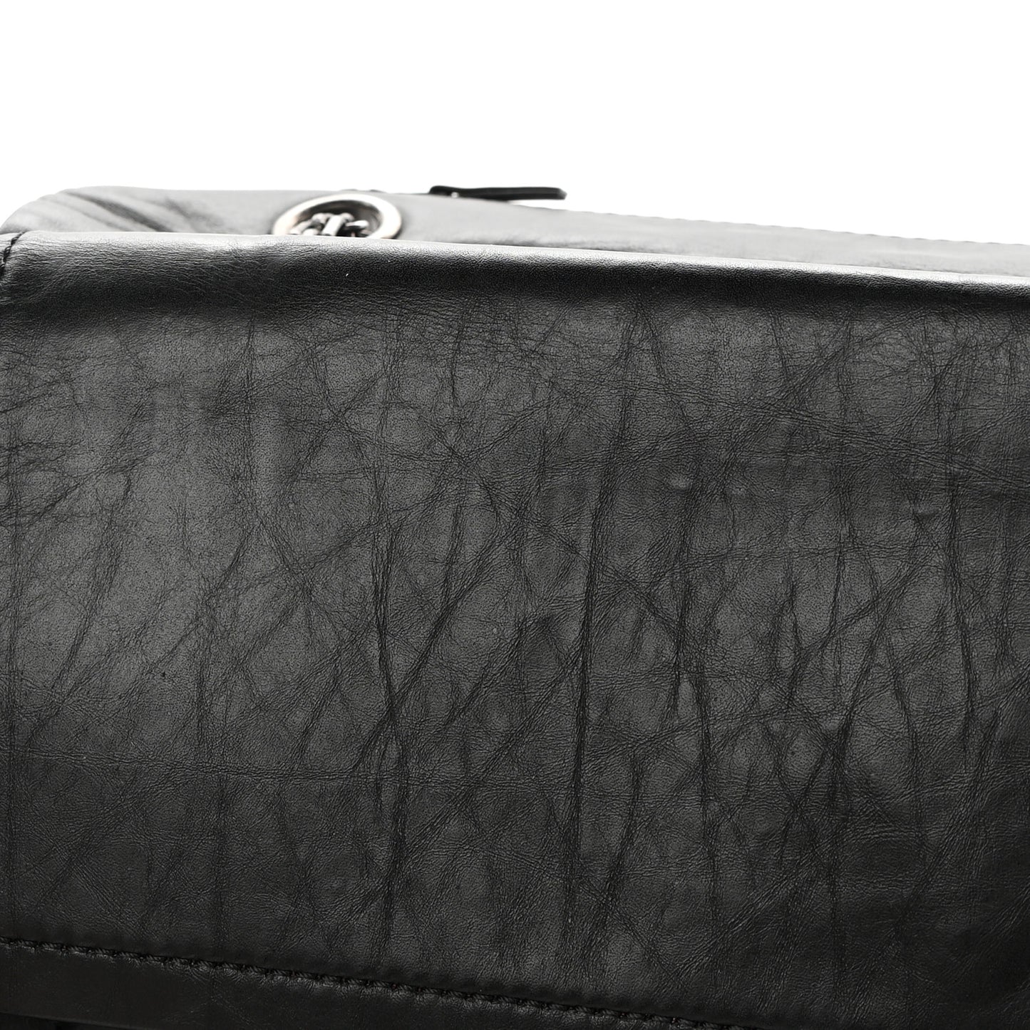 Aged Calfskin Quilted 2.55 Reissue 227 Flap Black