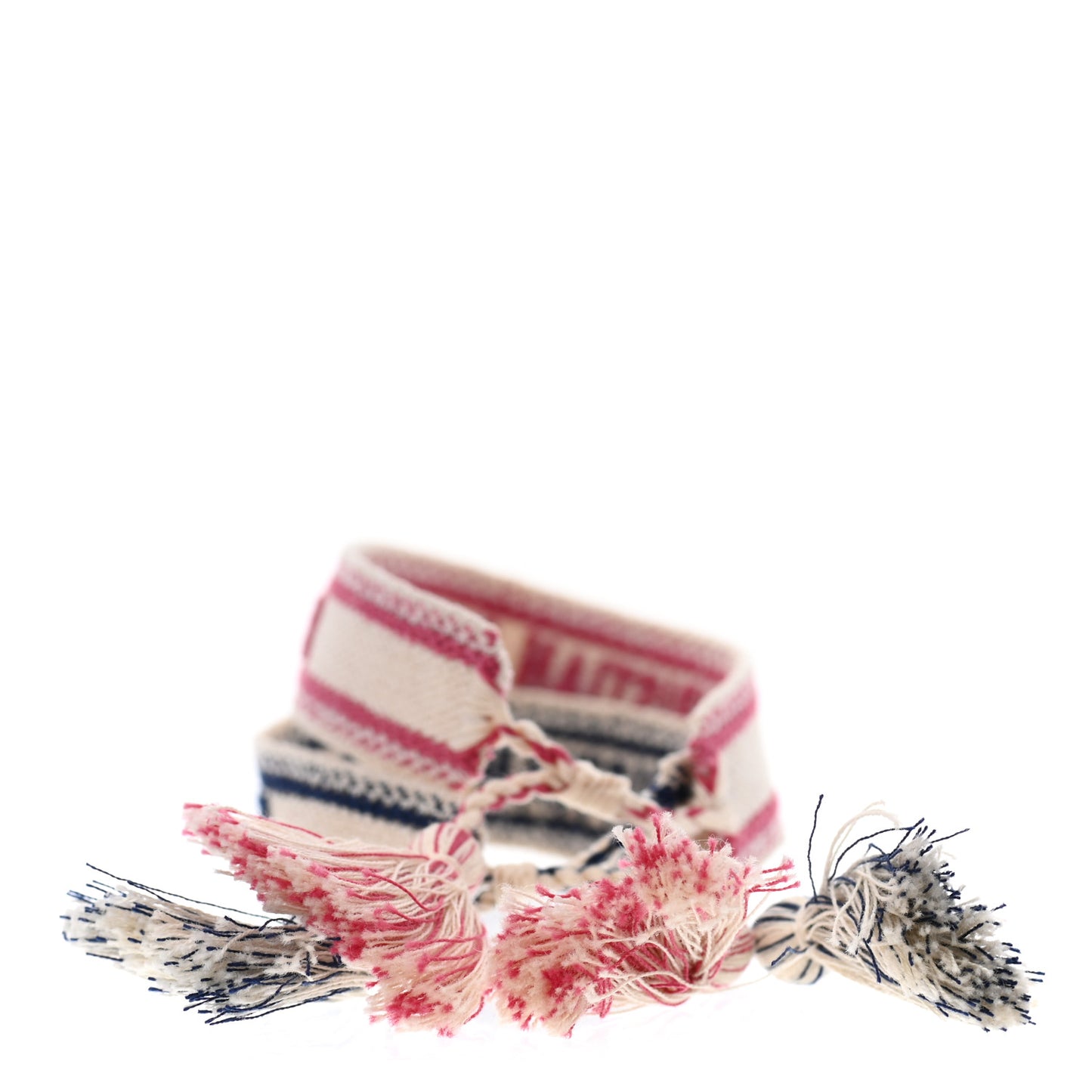 Woven Cotton J'Adior Friendship Bracelet Set Pink Dark Blue
