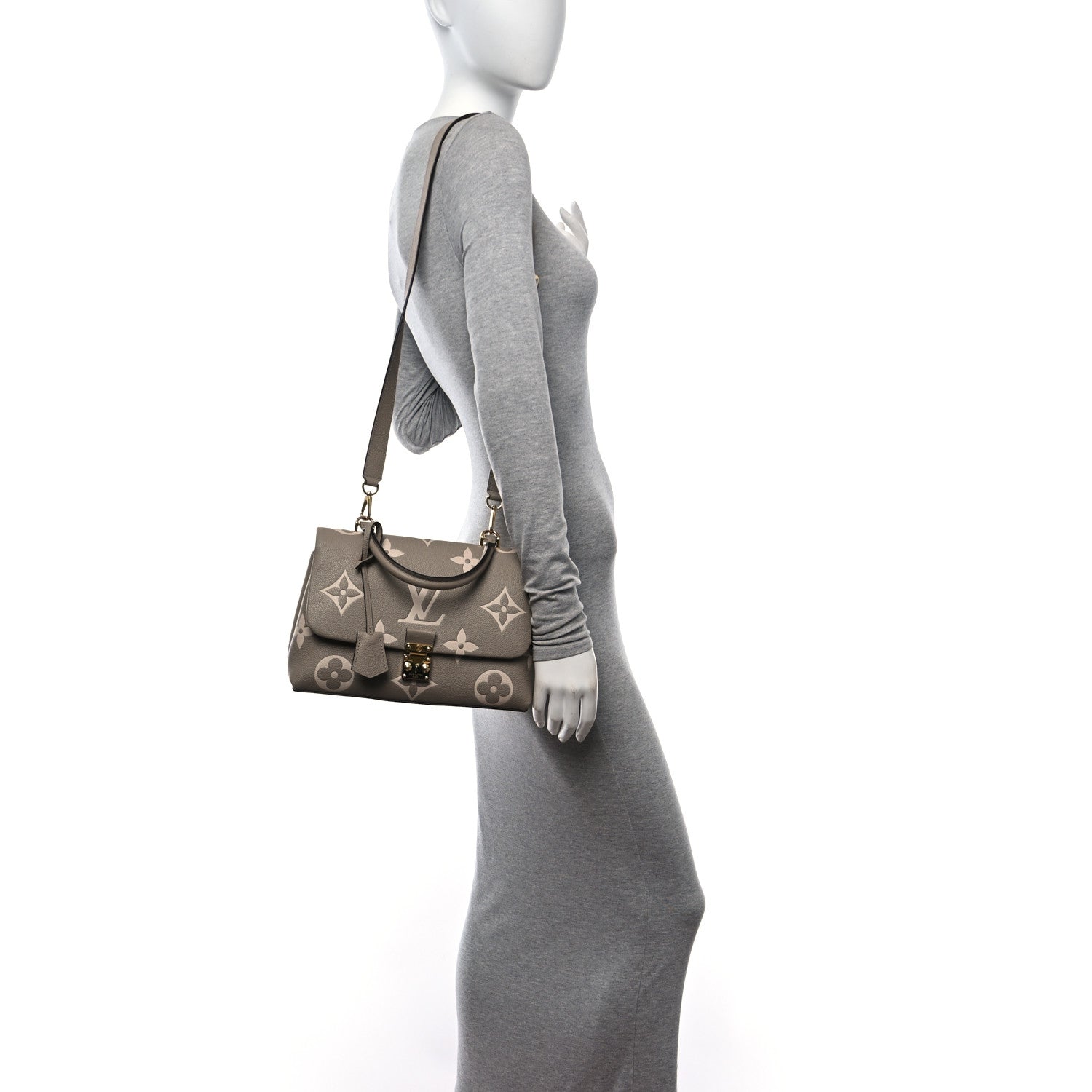 Louis Vuitton Empreinte Monogram Giant Madeleine MM Dove Grey Beige 2 of 10