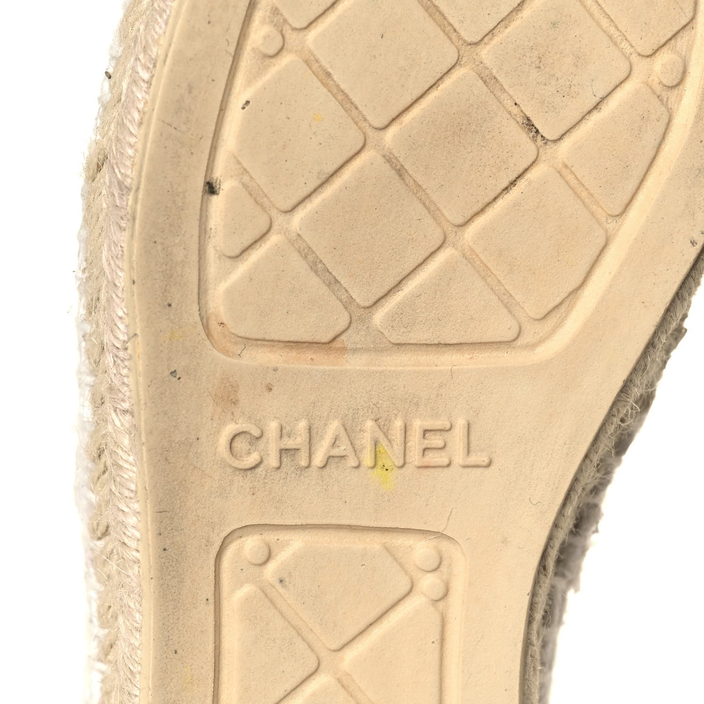 Tweed Patent CC Espadrilles 36 White