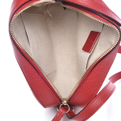 Gucci Dollar Calfskin Bi-Color Small Soho Disco Bag New Rosette Hibiscus Red 5 of 8