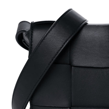 Bottega Veneta Lambskin Maxi Intrecciato Cassette Crossbody Bag Black 9 of 15