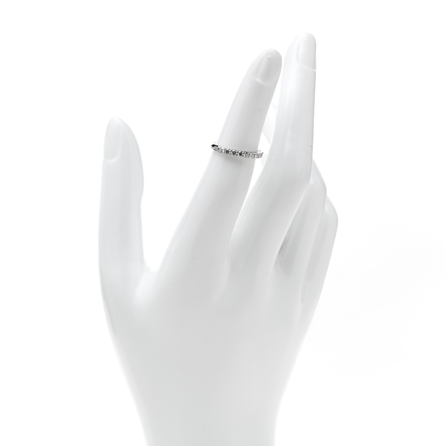 Tiffany Platinum Diamond .27ct 2.2mm Half Circle Embrace Band Ring 47 4 2 of 6